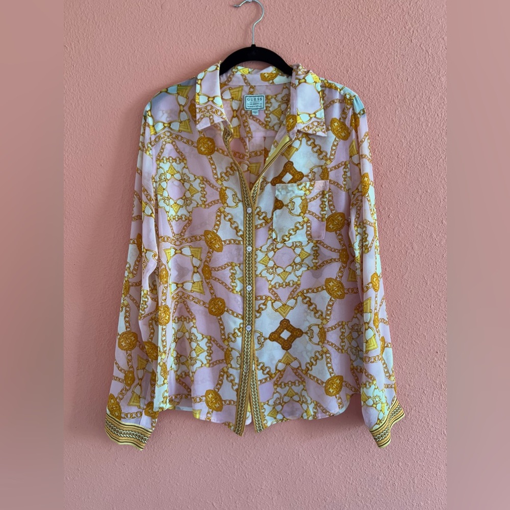 Guess Paisley & Pink Blouse